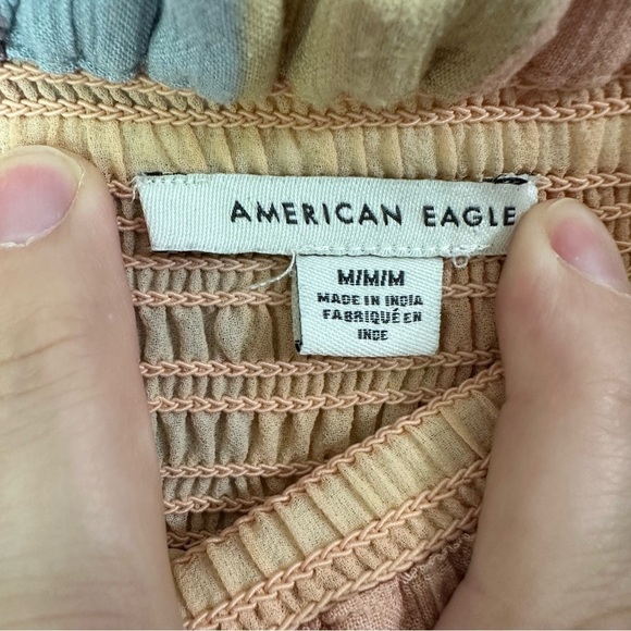 American Eagle Smocked Bodycon Mini Dress Medium - Picture 8 of 12